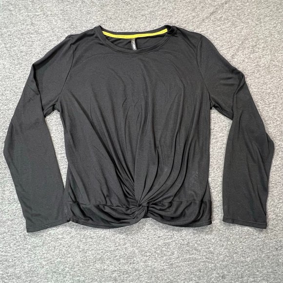 Calvin Klein Performance Tops - CALVIN Klein Performance Black Knot Long Sleeve Crew Neck Workout Shirt | Sz XL